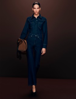 Cotton Rich Denim Fitted Shirt