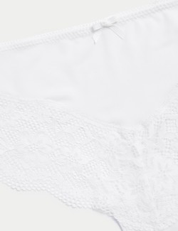3pk Lace Trim Brazilian Knickers