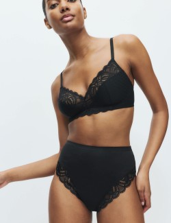 2pk Amelia Lace Cotton Rich Shaping Knickers