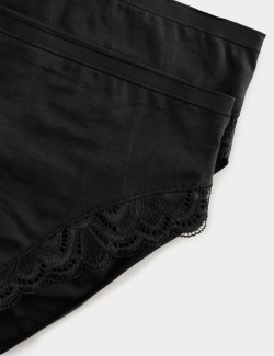 2pk Amelia Lace Cotton Rich Shaping Knickers
