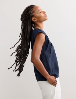 Pure Lyocell Pleat Detail Top