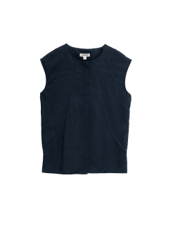 Pure Lyocell Pleat Detail Top