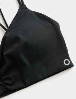 Zkrácená sportovní trojúhelníková podprsenka bez kostic