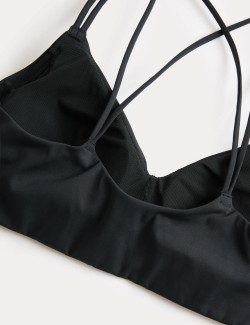 Zkrácená sportovní trojúhelníková podprsenka bez kostic