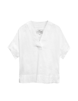 Pure Linen V-Neck Popover Top