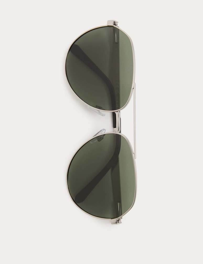 Metal Aviator Polarised Sunglasses