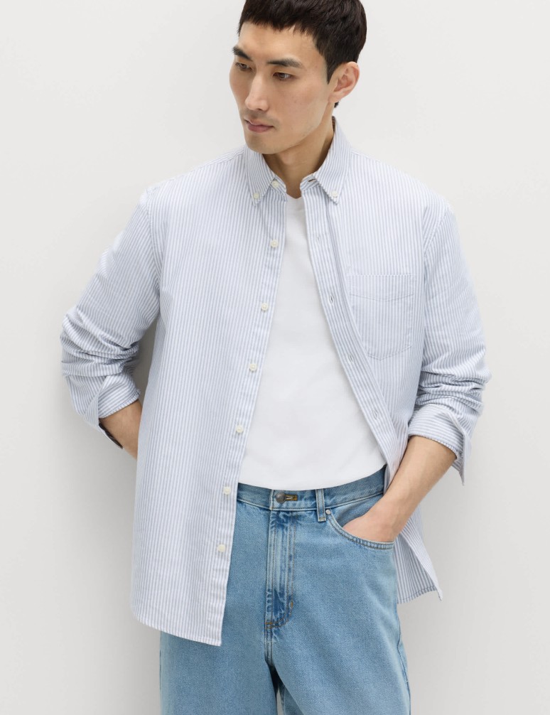 Ultimate Pure Cotton Striped Oxford Shirt