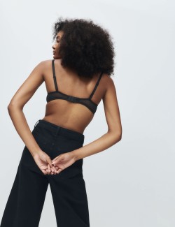 Jasmine Lace Wired Push Up Plunge Bra (A-E)