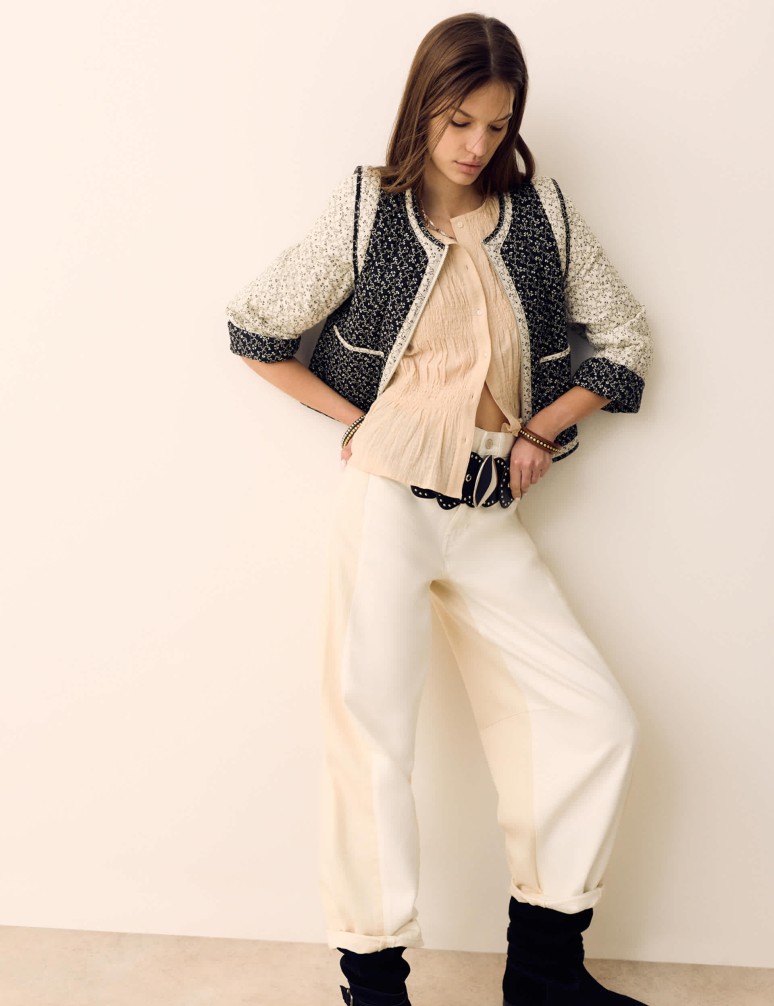 Džíny s motivem barelu, dvěma tóny, ze směsi lyocelu