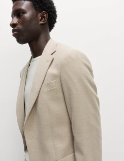 Tailored Fit Herringbone Stretch Blazer