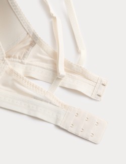 Lotta Cotton Blend Rib Non Wired Plunge Bra (A-E)