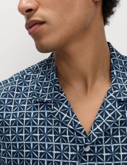 Pure Cotton Geometric Shirt