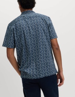 Pure Cotton Geometric Shirt