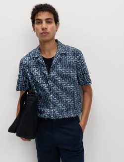 Pure Cotton Geometric Shirt