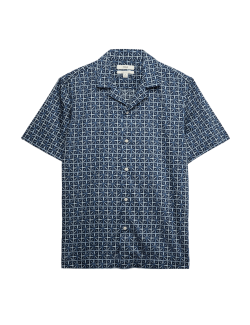 Pure Cotton Geometric Shirt