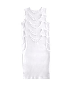 5 Pack Pure Cotton Bow Vests (2-14 Years)