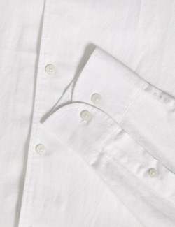 Košile normálního střihu s vysokým podílem lnu