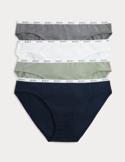 4pk Cotton Rich Bikini Knickers