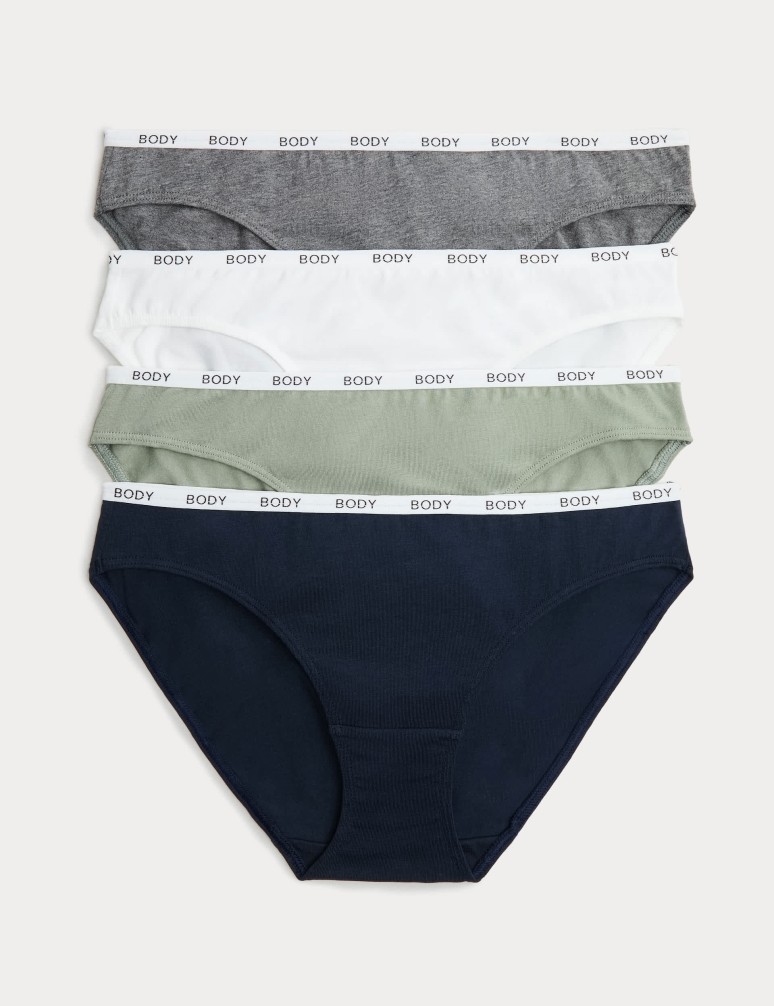 4pk Cotton Rich Bikini Knickers