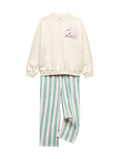 Dvoudílný teplákový outfit s motivem Squishmallows™ s vysokým podílem bavlny (2-10 let)