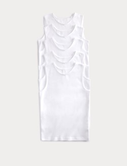 Sada 5 ks tílek s mašličkou z čisté bavlny (2–14 let)