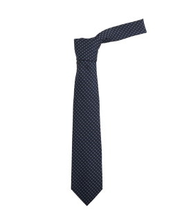 Kravata z čistého hedvábí s geometrickým vzorem