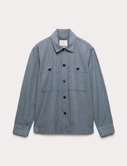 Pure Cotton Striped Overshirt