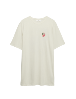 Tričko volného střihu s grafikou ovoce z modalové bavlny