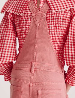 Pure Cotton Barrel Leg Dungarees (2-16 Years)