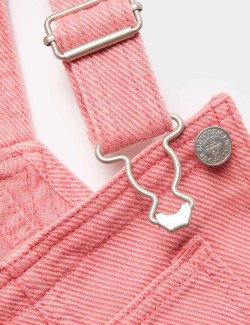 Pure Cotton Barrel Leg Dungarees (2-16 Years)