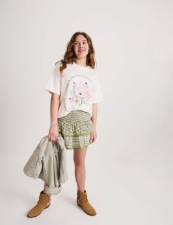 Cotton Rich Checked Rara Skirt (6-16 Yrs)