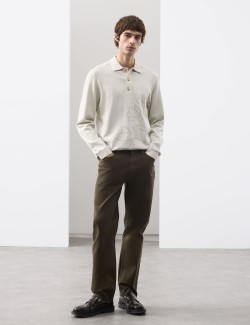 Floral Knitted Polo Shirt