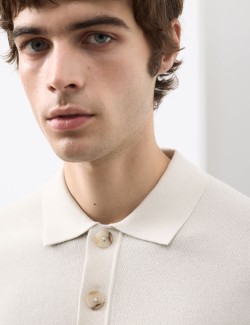 Floral Knitted Polo Shirt