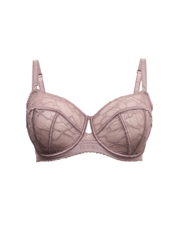 Balkonová podprsenka s kosticemi a krajkou (F–H)