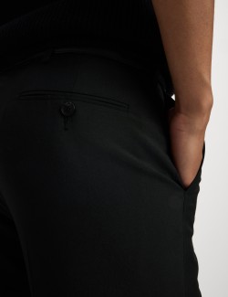 Kalhoty úzkého střihu s jedním skladem