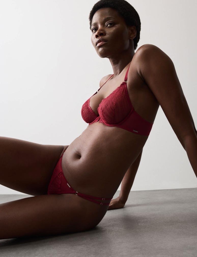 Vyšívaná dekoltová podprsenka Florence s kosticemi (A–E)