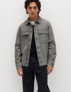 Pure Cotton Denim Overshirt
