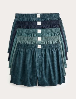 5 Pack Supima® Cotton Rich Woven Boxers