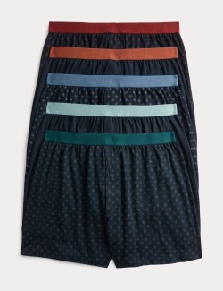 5 Pack Pure Cotton Cool & Fresh™ Geo Boxers