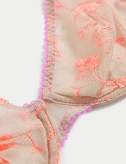 Emilia Embroidered Wired Plunge Bra (A-E)