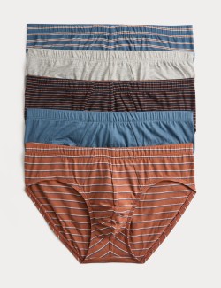 5 Pack Pure Cotton Cool & Fresh™ Striped Slips