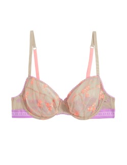 Emilia Embroidered Wired Balcony Bra (A-E)