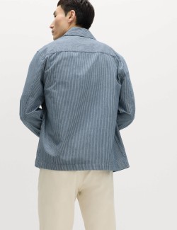 Pruhované vrchní tričko z čisté bavlny