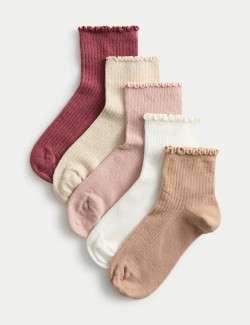 5pk Cotton Rich Socks (6 Small - 7 Large)