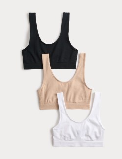 3pk Seamless Non Wired Crop Tops