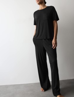 Jersey Wide Leg Pyjama Bottoms