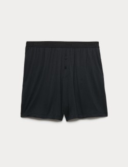 Button Fly Detail Pyjama Shorts