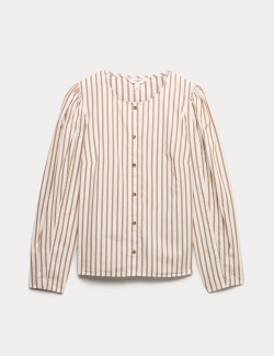 Pure Cotton Printed Button Through Blouse