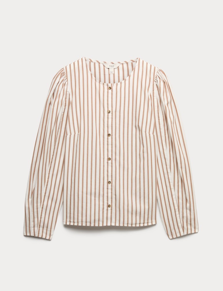 Pure Cotton Printed Button Through Blouse