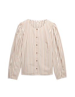 Pure Cotton Printed Button Through Blouse